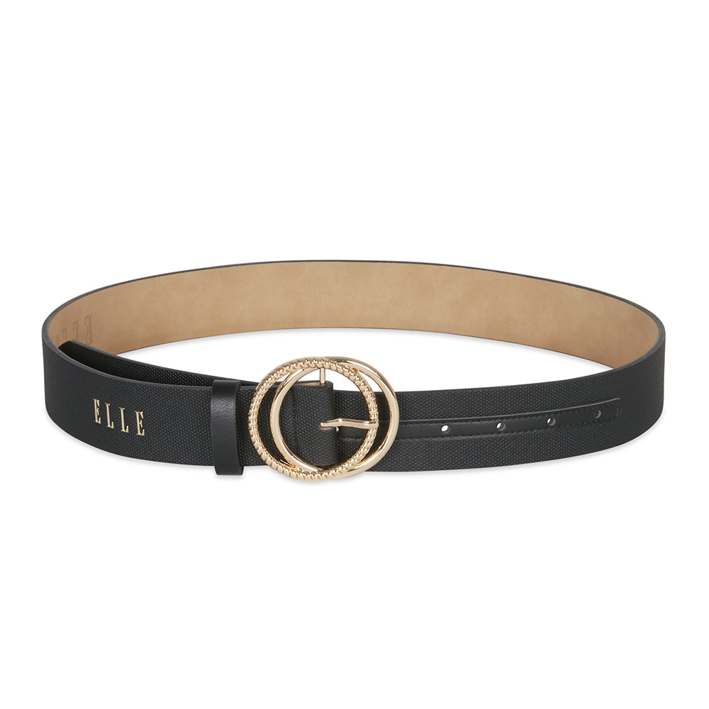 Elle Women's/Ladie's Gisselle Connected Ring Chic Fashion Belt Black Small — image 2