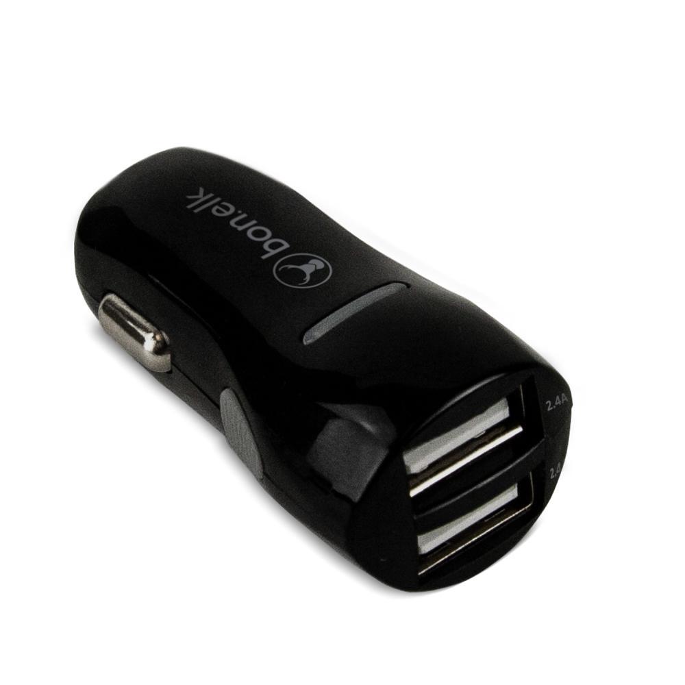 Bon.Elk Bonelk Black 4.8A Dual USB Car Cigarette Lighter Charger Adapter f/Phone/Tablets — image 2