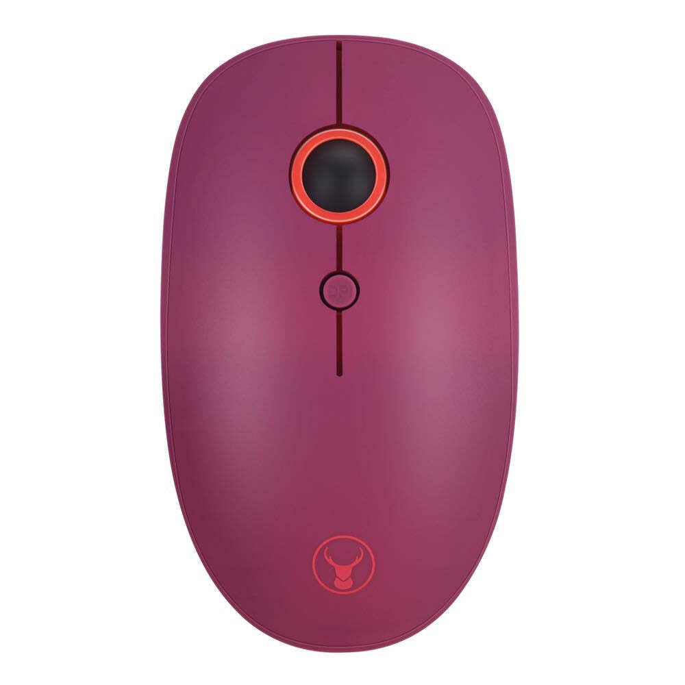 Bon.Elk Bonelk Wireless Round Scroll 4D M-257 Bluetooth Mouse/Dongle 800-1600 DPI Red