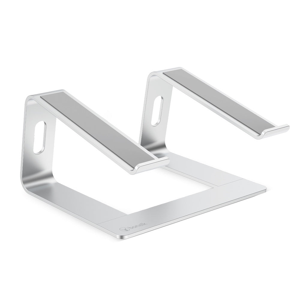 Bon.Elk Bonelk Stance 11-17" Wide Base Monitor Stand/Elevator for Laptop/Monitors Silver