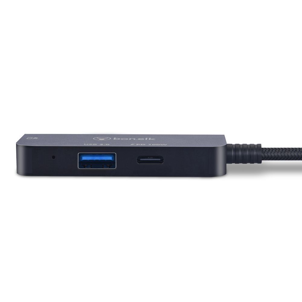 Bon.Elk Bonelk Long-Life 3in1 USB-C M to F Hdmi/usb MultiPort Hub For PC/Laptop Black — image 2