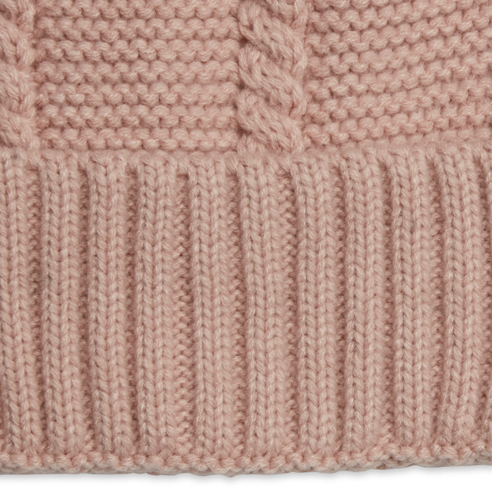 Elle Women's/Ladie's Twisted Knitted Acrylic Beanie/Hat/Cap Warm/Cosy Pink — image 2