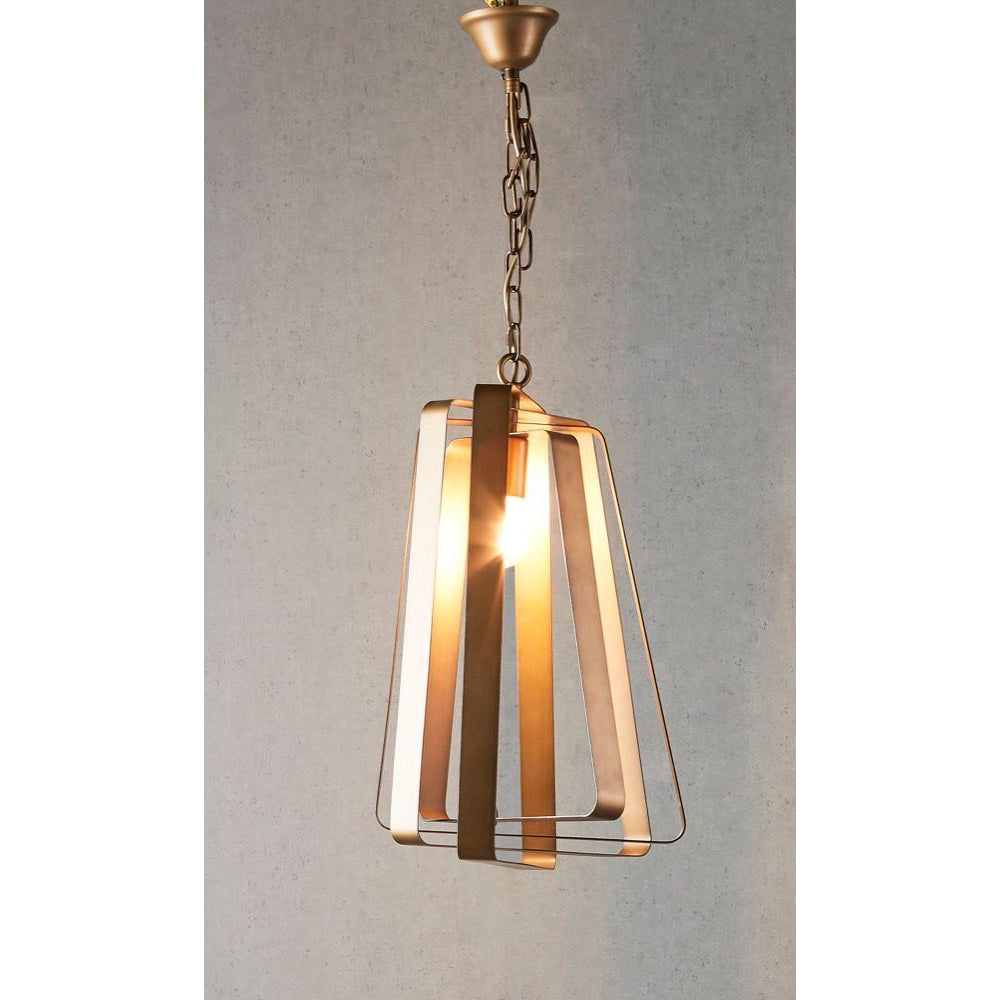 Belle Mona Iron/Metal Vale Ceiling Pendant Light Lamp Hanging Decor 50cm Brass — image 2