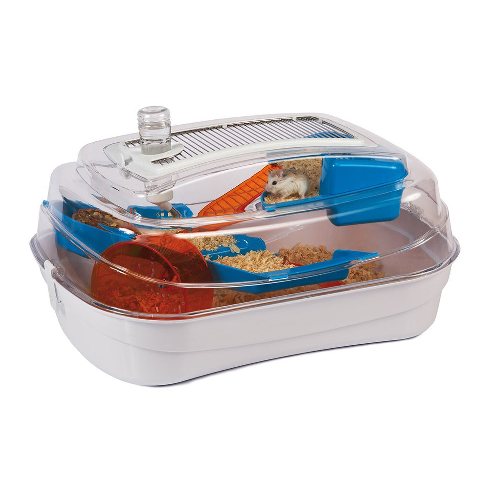 Rosewood Blue/Orange Small Pet Breeding Cage Abode Plastic Dwarf Hamster & Mice