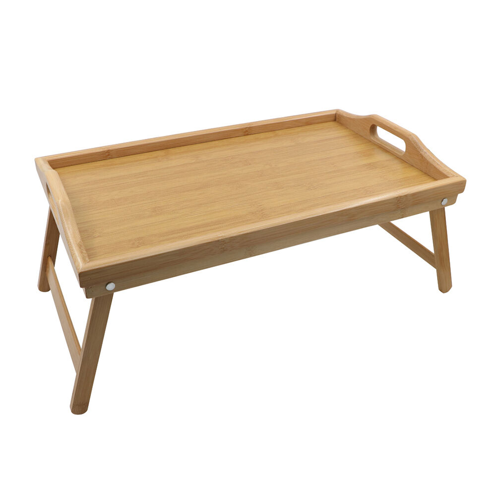 NF Living Lap Serving Tray 50x30x24cm Natural Bamboo