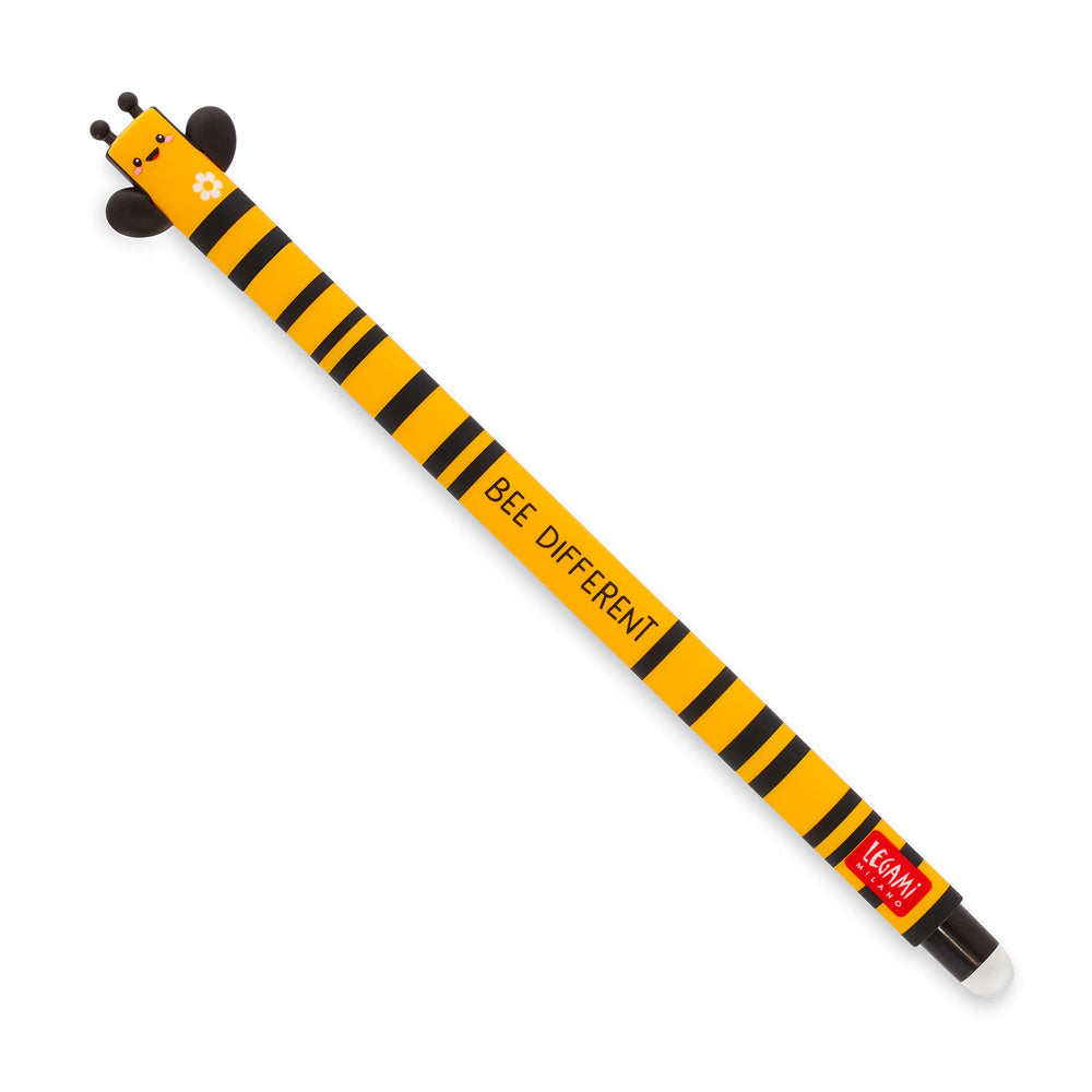 Legami Erasable Gel Pen Rollerball Friction Writing Stationery Bee Black Ink