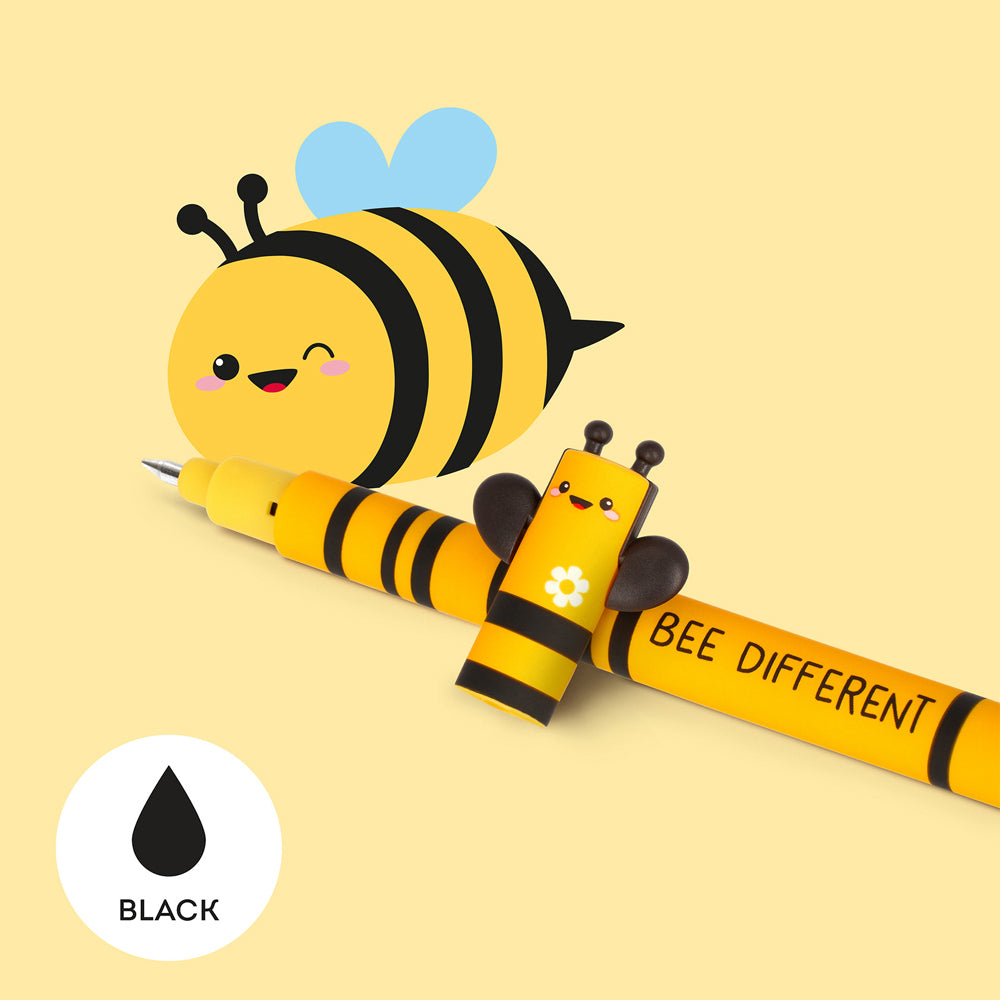 Legami Erasable Gel Pen Rollerball Friction Writing Stationery Bee Black Ink — image 2