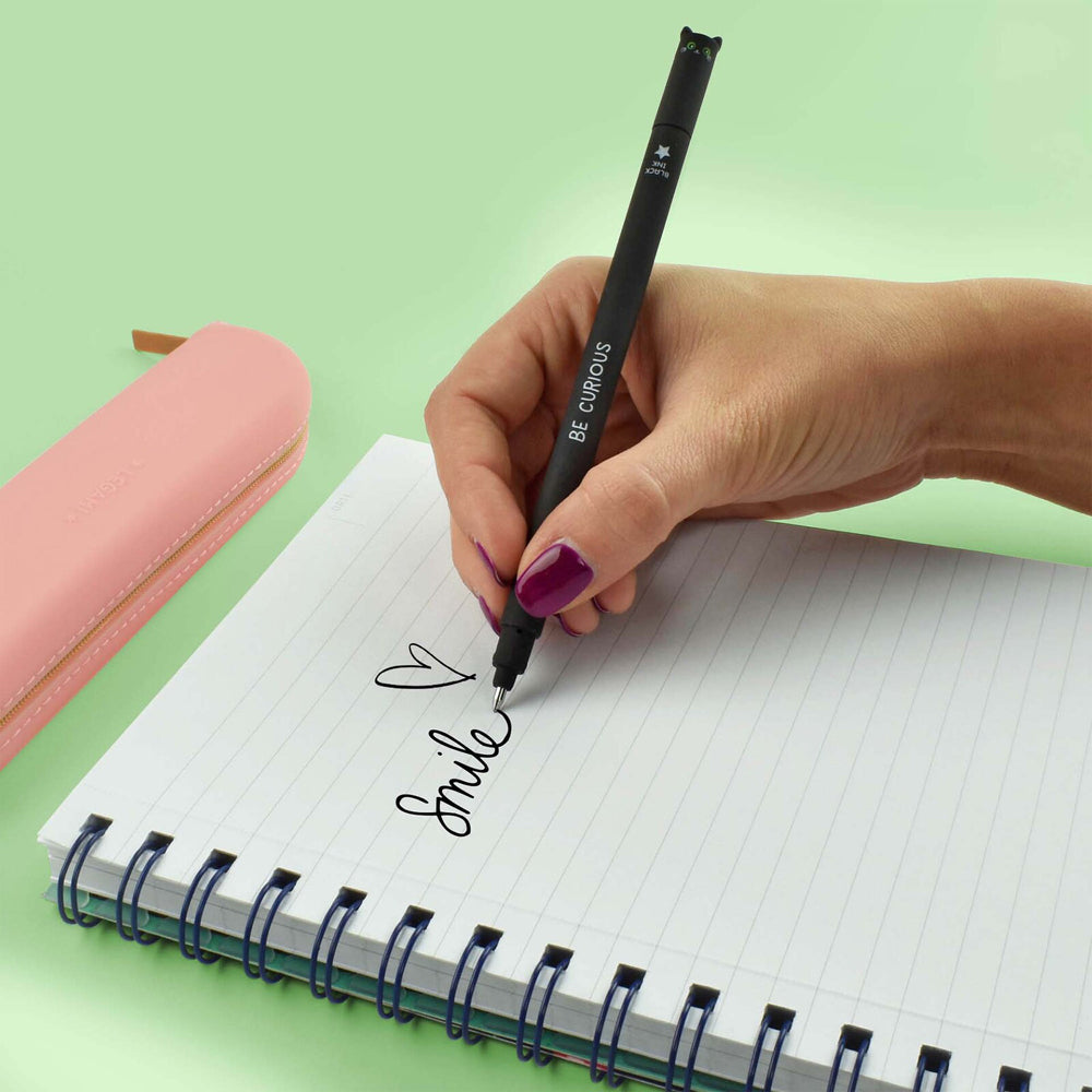Legami Erasable Gel Pen Rollerball Friction Writing Stationery Kitty Black Ink — image 4