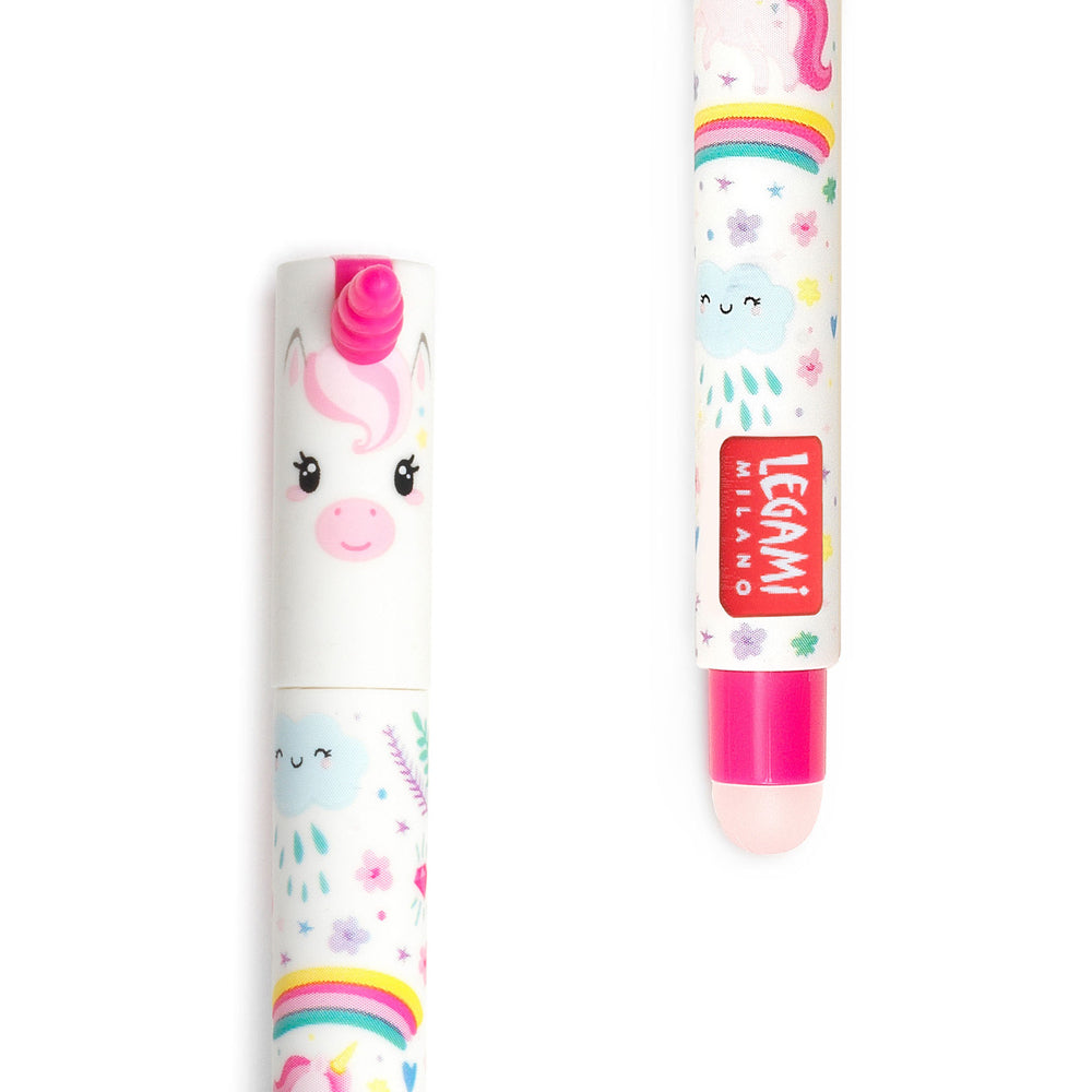 Legami Erasable Gel Pen Rollerball Friction Writing Stationery Unicorn Pink Ink — image 3