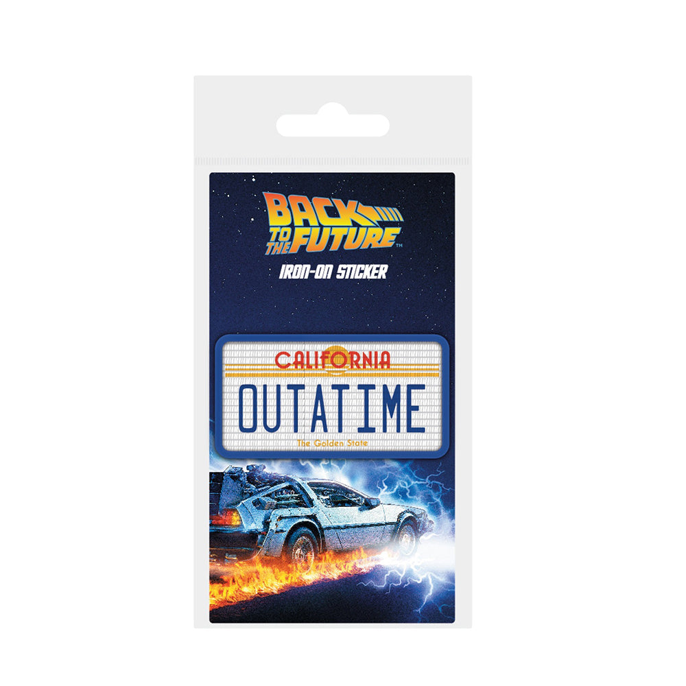 Back to the Future License Plate Fabric Iron-On Decorative Heat Transfer Patch