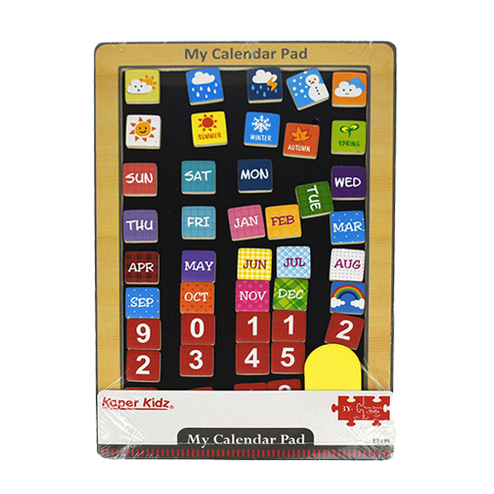 Kaper Kidz 17.5cm Magnetic Chalk Board Wooden Pad Calendar/Season Toddler 3y+