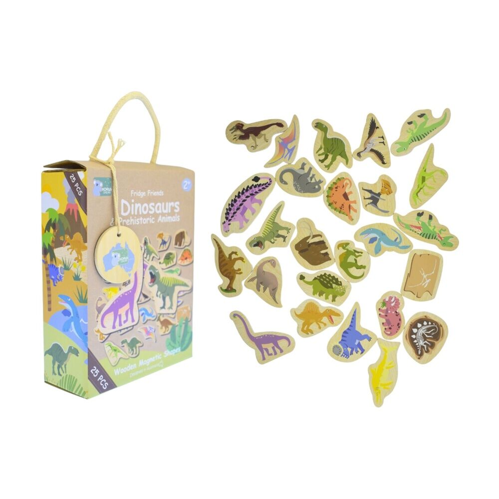 Koala Dream Fridge Friends Kids Toy Magnet Set Dinosaur/Prehistoric Animals (25 Pieces)