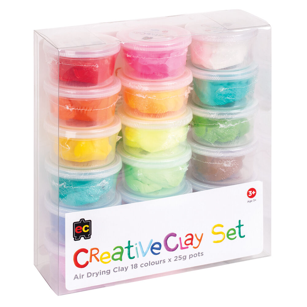 Educational Colours Air-Drying Modelling CreativeClay 450g Multicoloured (18 Pieces) — image 2