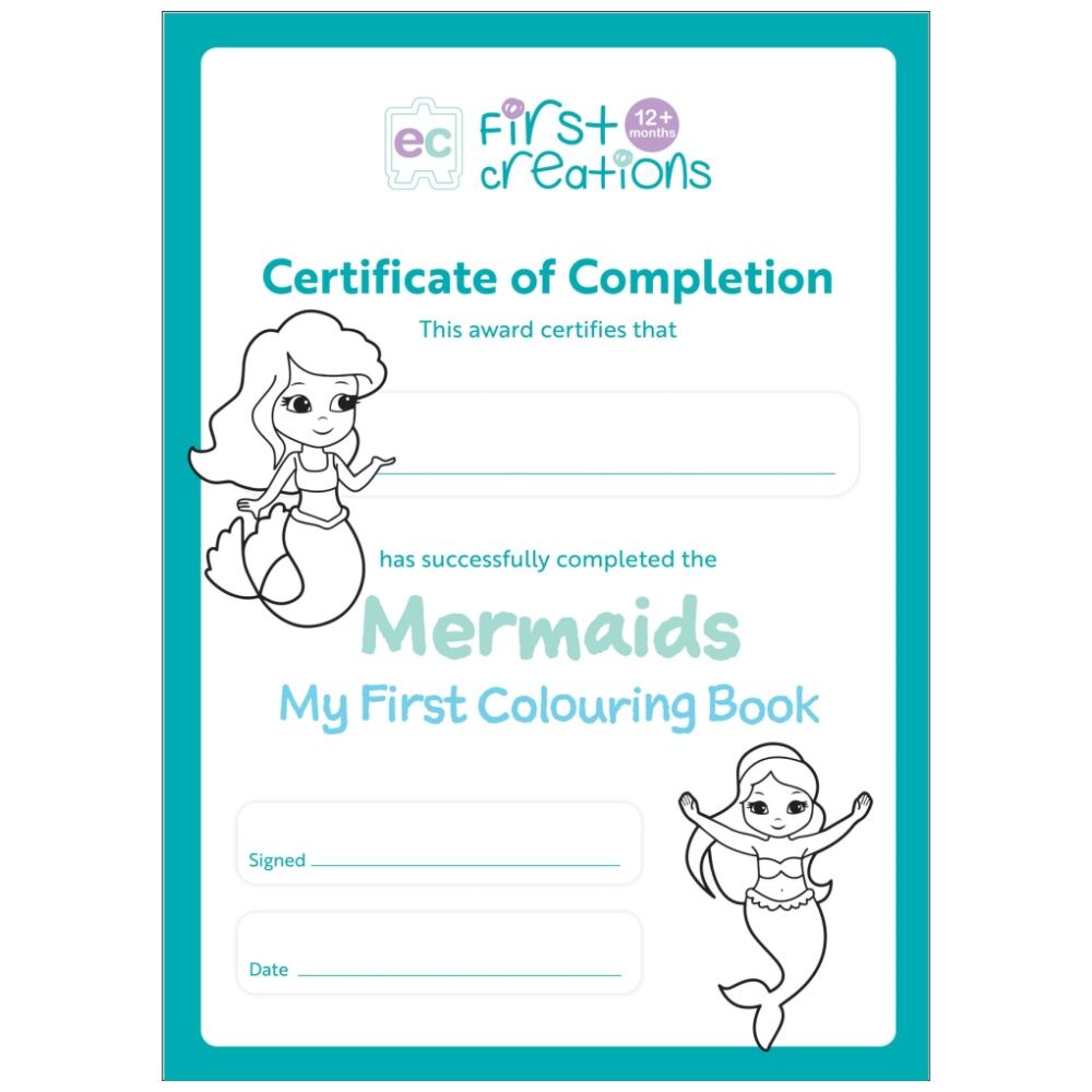 First Creations 26 Pages 12m+ My Colouring Book Mermaids Theme Kids Activity — image 4