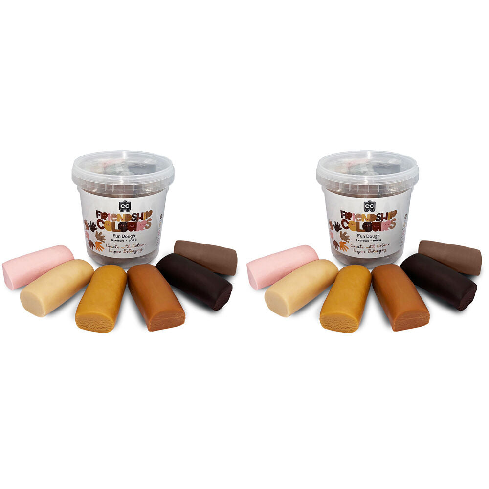 Educational Colours 6pc Educational Colours Friendship Colour Dough 900g Skin Tones (2 Pack)
