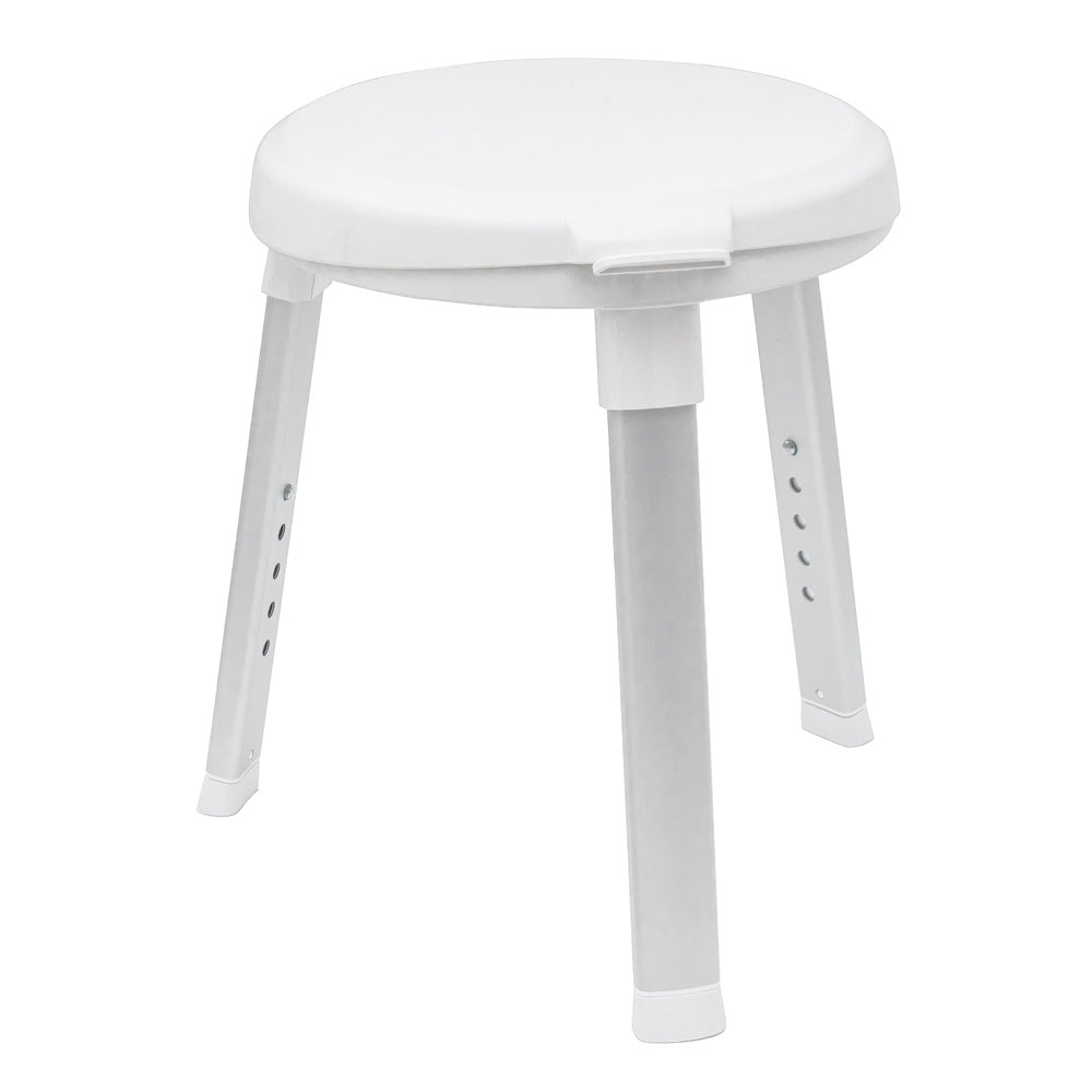 Evekare 33cm Deluxe Aged Adjustable Rotating Bath Stool Support Chair Stool WHT — image 2