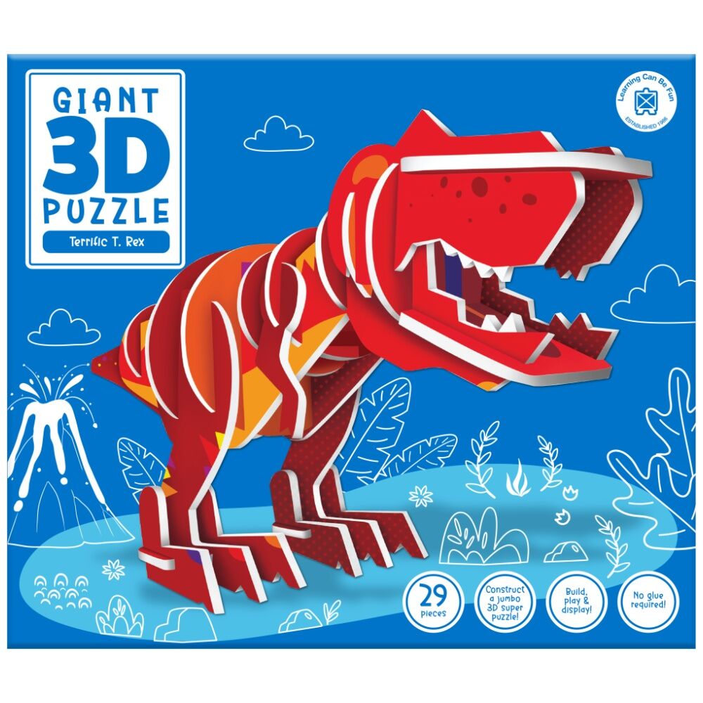 Learning Can BE Fun Giant Kids 3D Puzzles Set Dinosaurs/Butterfly Theme (103 Pieces) — image 2