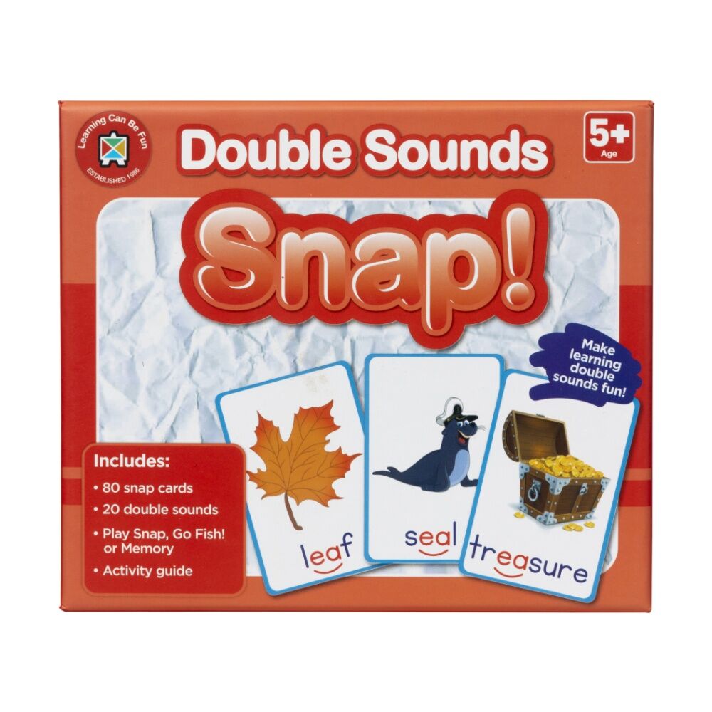 Learning Can BE Fun 5y+ Double Sounds Snap! 80 Cards Phonics Game for Kids