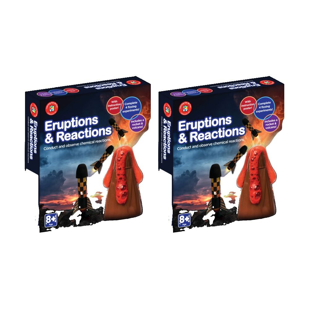 Learning Can BE Fun Eruptions & Reactions Science Kit 4 Experiments 8y+ (2 Pack)