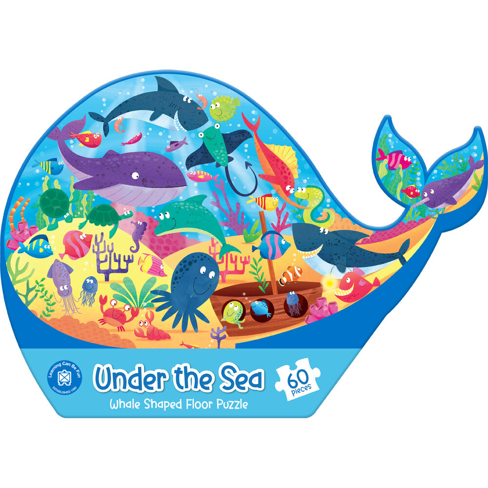 Learning Can BE Fun Kids Floor Puzzle Set Under the Sea: Whale (60 Pieces) — image 3