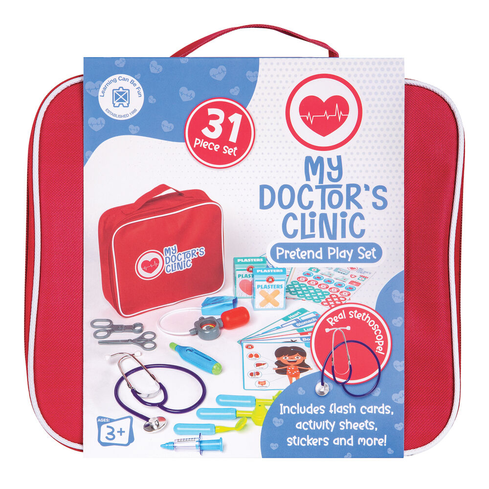 Learning Can BE Fun Red My First Medical Set Kids Pretend Play Toy