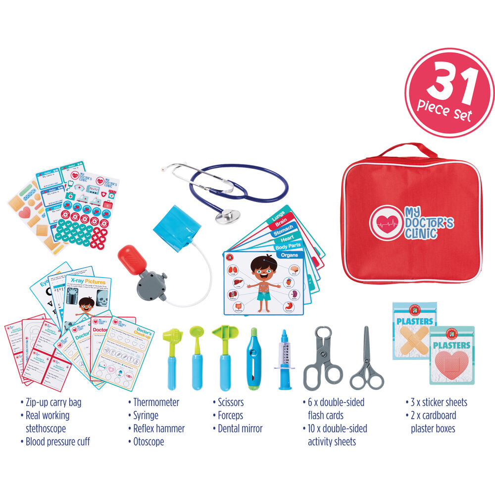 Learning Can BE Fun Red My First Medical Set Kids Pretend Play Toy — image 2