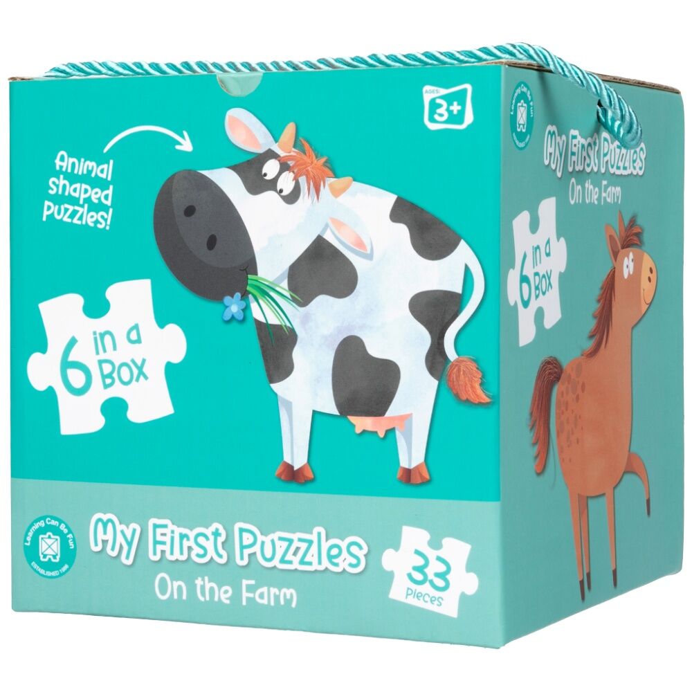 Learning Can BE Fun 6PK Learning Can Be Fun My First Puzzles Set On The Farm w/Carry Box 3y+ (3 Pack) — image 2