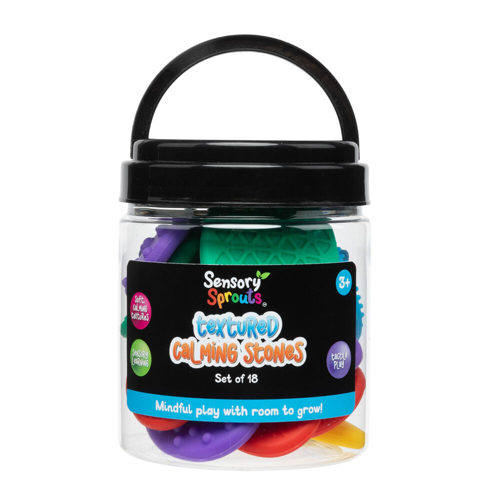 Sensory Sprouts Textured Calming Stones Set Kids Toy Multicoloured (18 Pieces) — image 4