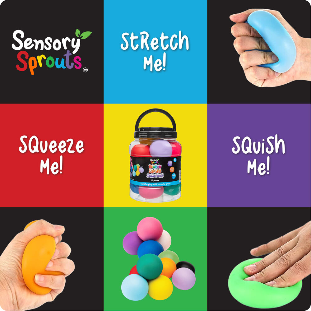 Sensory Sprouts Rainbow Squishy Sensations Jar Kids Toy Multicoloured (12 Pieces) — image 3