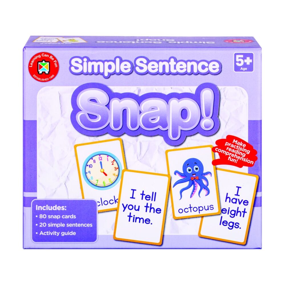 Learning Can BE Fun 5y+ Simple Sentence Snap! 80 Cards Reading/Learning Game — image 2