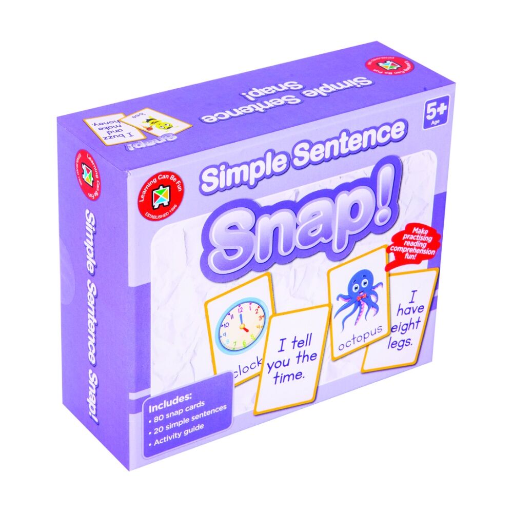 Learning Can BE Fun 5y+ Simple Sentence Snap! 80 Cards Reading/Learning Game — image 6