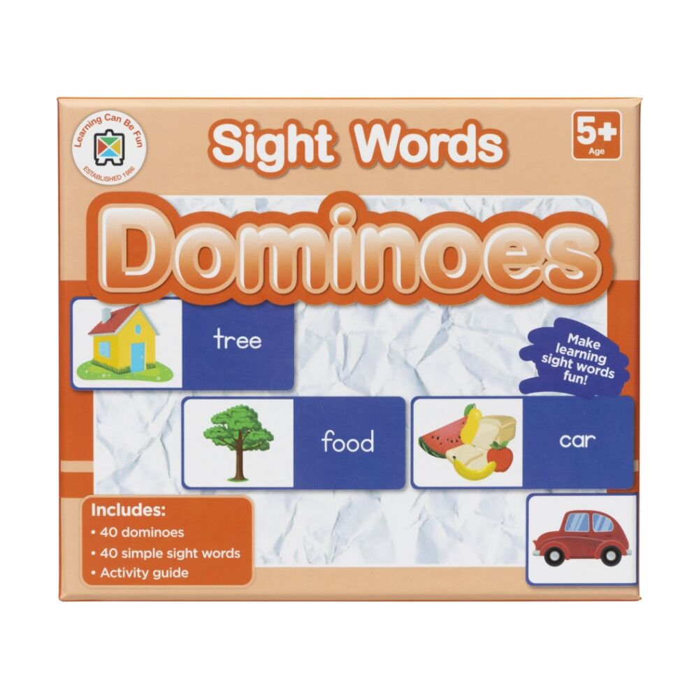 Learning Can BE Fun Sight Words Dominoes Kids Early Education Game 5y+ (40 Pieces)