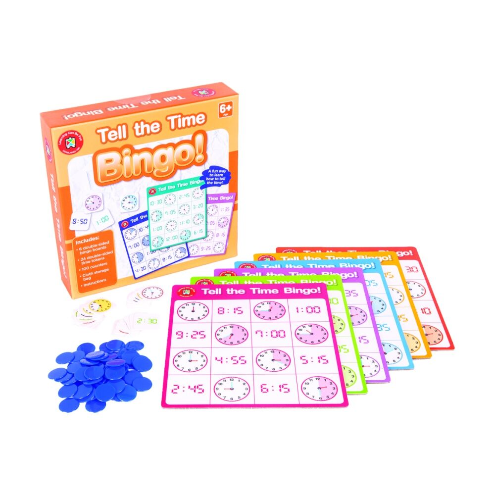 Learning Can BE Fun 6y+ Tell The Time Bingo Analogue & Digital Clock Game — image 2