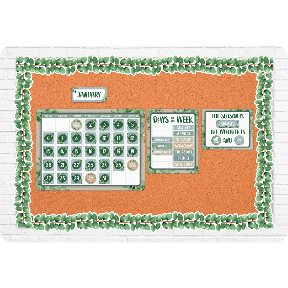 Learning Can BE Fun Eucalyptus Essentials Die-Cut Border Pack 90cm x 7.7cm (12 Pieces) — image 2