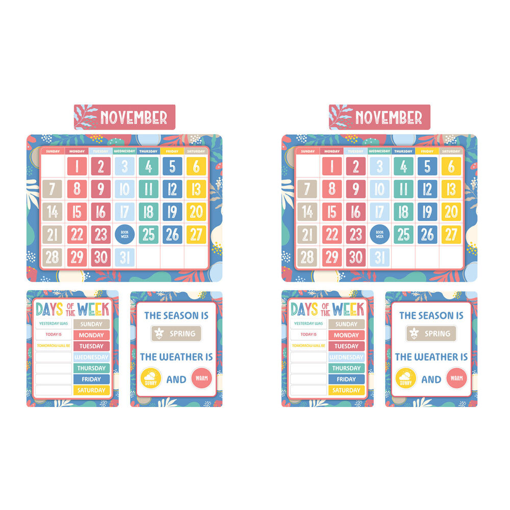 Learning Can BE Fun 93pc Learning Can Be Fun Calendar Bulletin Board Set Growing Minds (2 Pack)