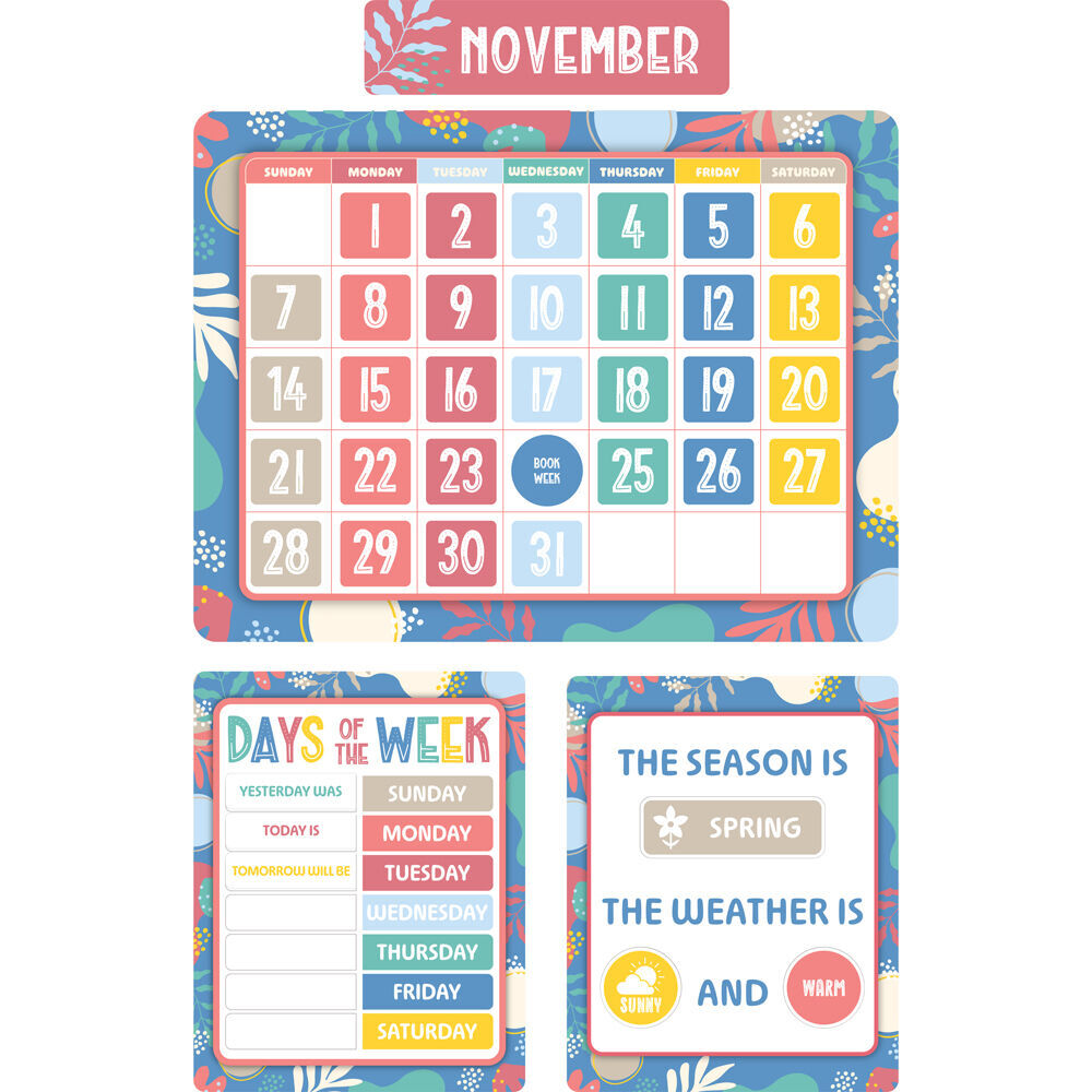 Learning Can BE Fun 93pc Learning Can Be Fun Calendar Bulletin Board Set Growing Minds (2 Pack) — image 2