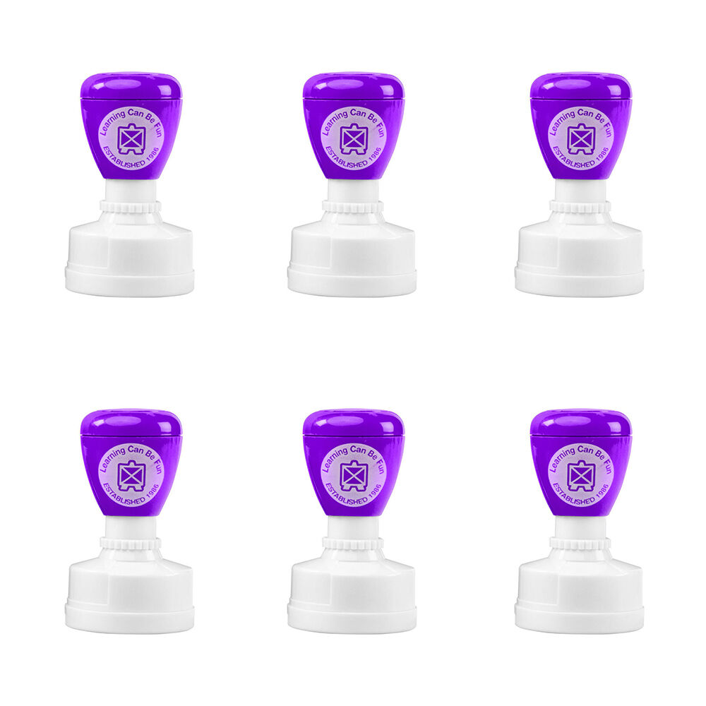 Learning Can BE Fun Purr-fect Work Self-Inking Merit Stamp Purple (6 Pack)