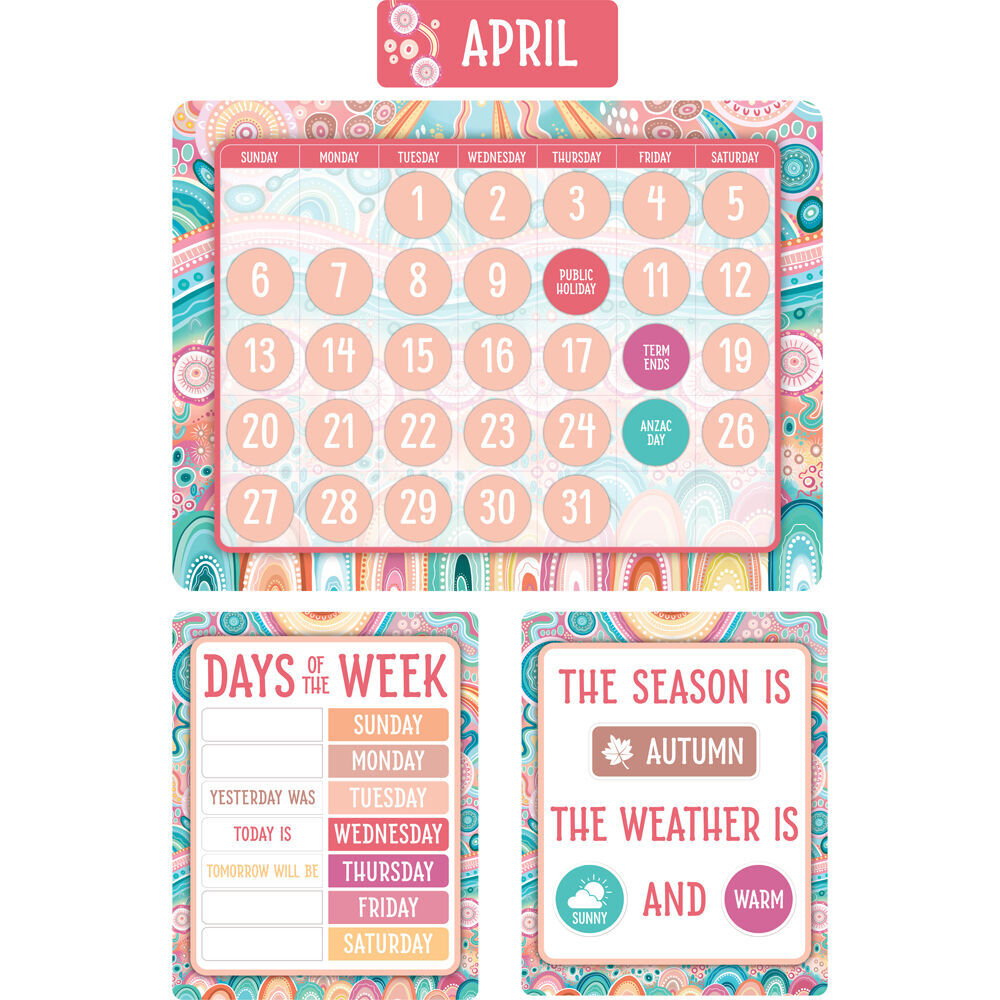 Learning Can BE Fun 93pc Learning Can Be Fun Calendar Bulletin Board Set Sacred Country (2 Pack) — image 2