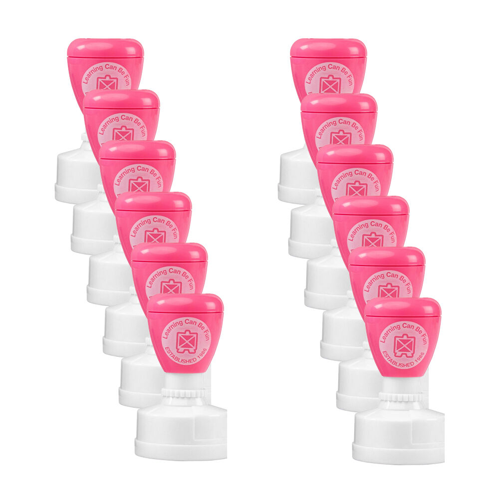 Learning Can BE Fun Sacred Country Sandhill Self-Inking Merit Stamp Pink (12 Pack)