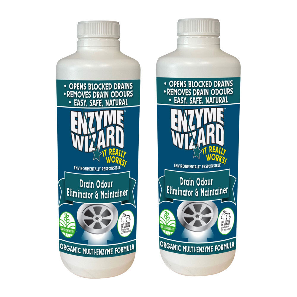 Enzyme Wizard Drain Odour Eliminator 2PK 1L