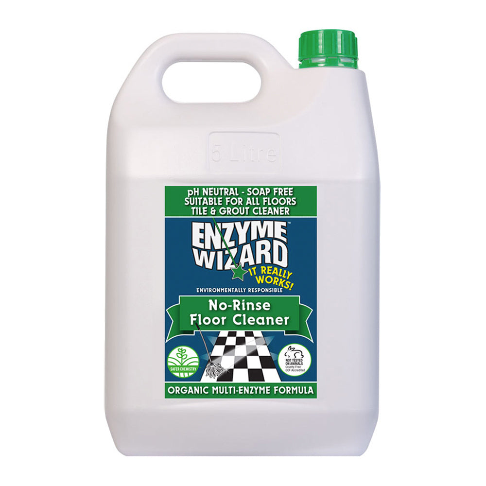 Enzyme Wizard 5L No Rinse Hard Surface Floor/Tiles/Lino/Conceret/Patio Cleaner