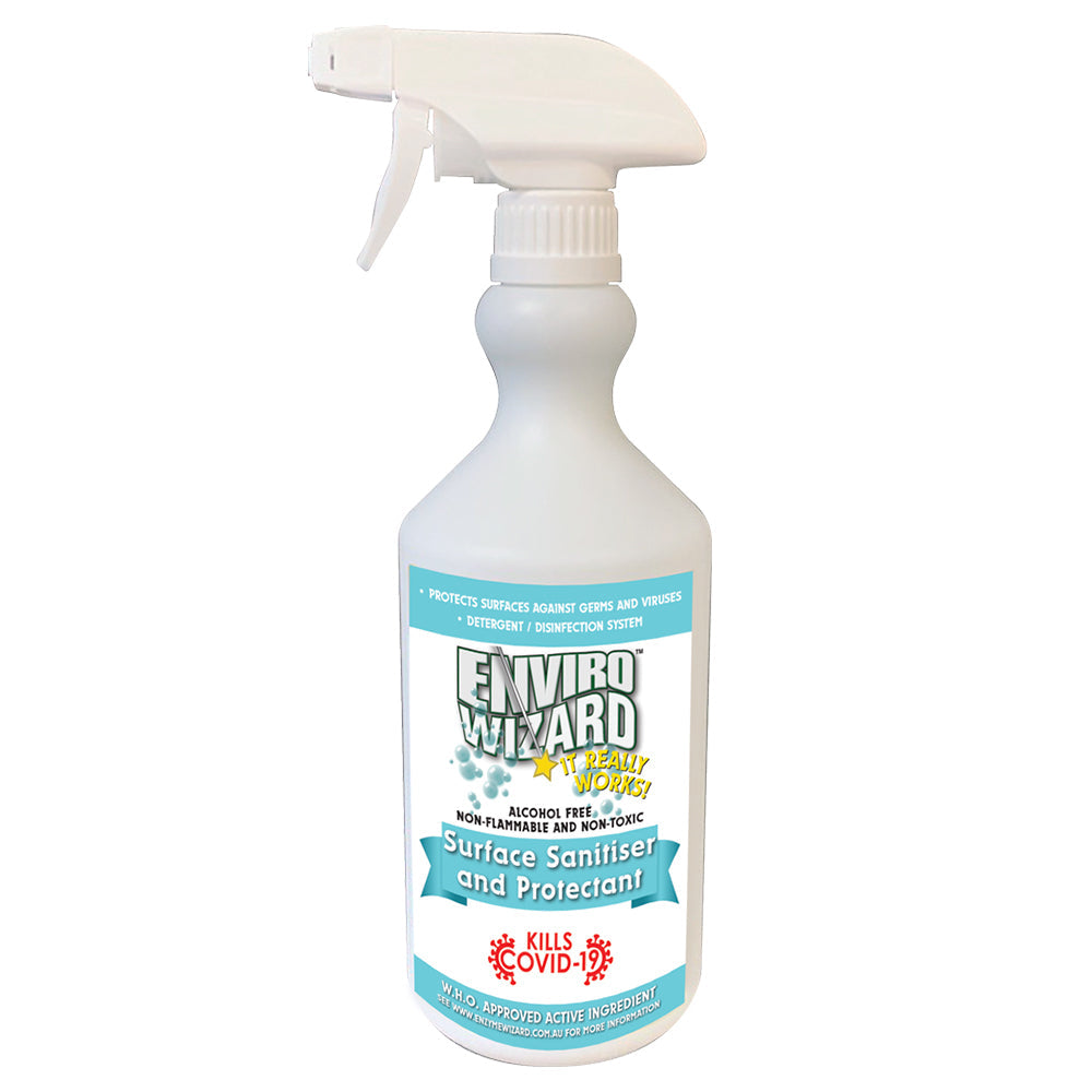 Enviro Wizard 750ml Surface Sanitiser Cleaner Kills 99.99% Germs/Bacteria