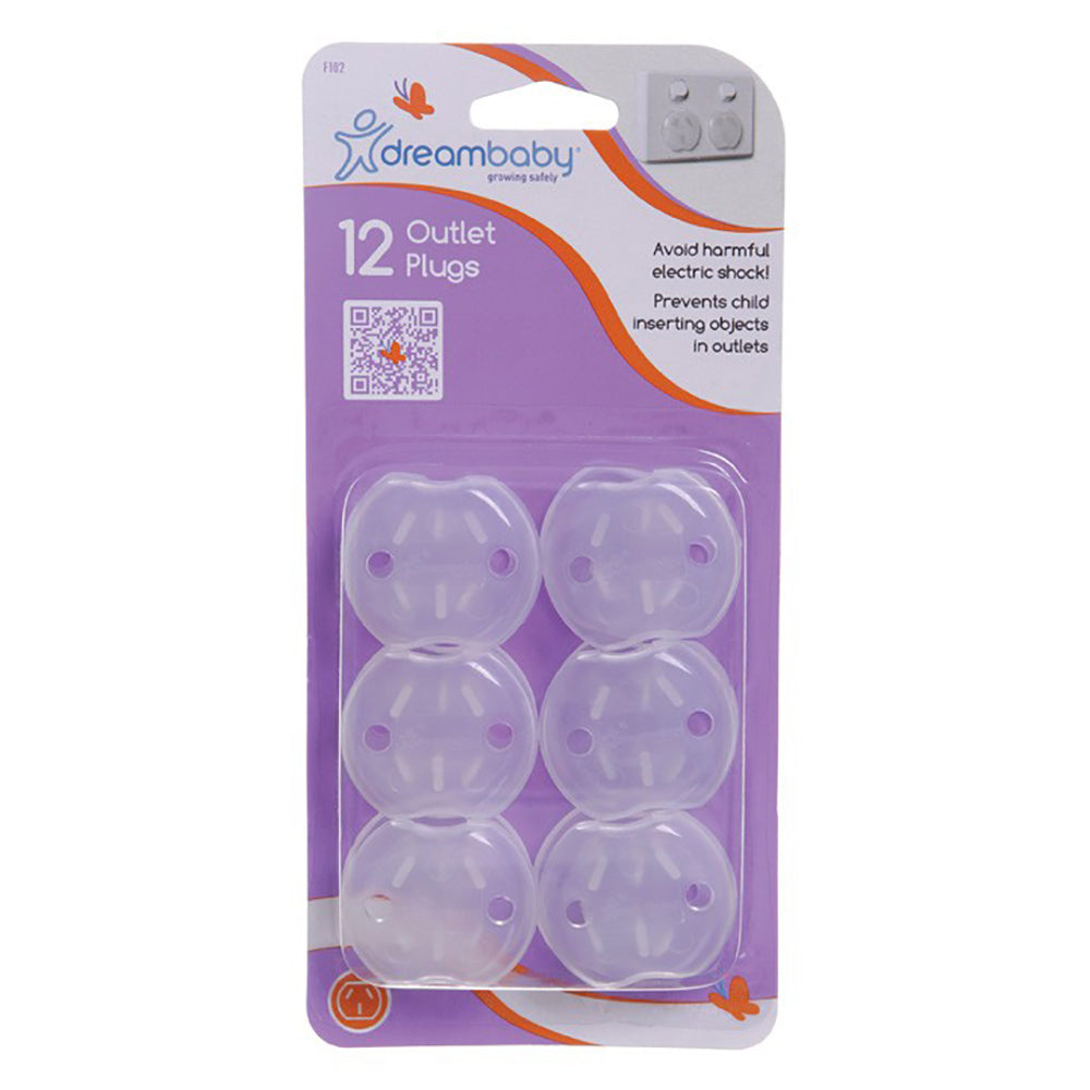 Dreambaby Baby/Children Safety Outlet/Power Adapter Plugs/Cover AU/NZ Clear (12 Pieces)