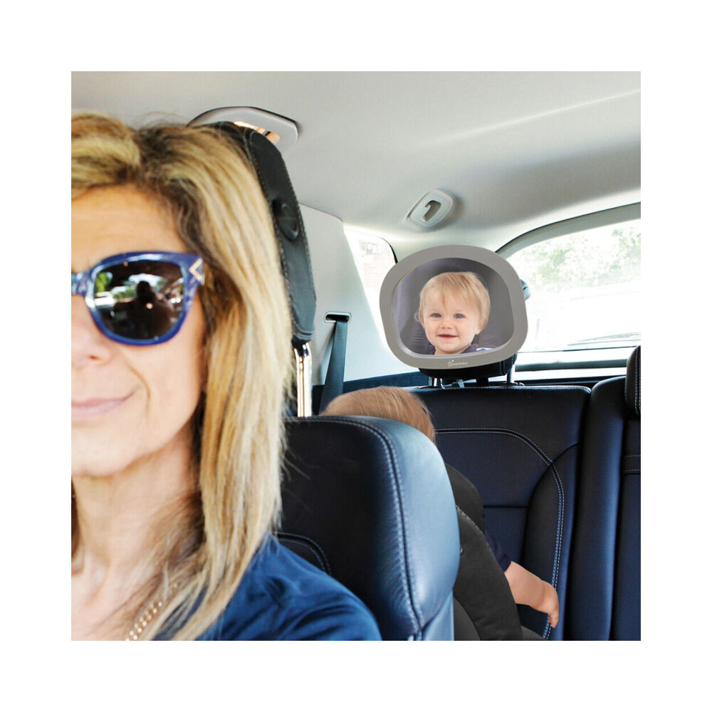 Dreambaby Ezy-Fit Large Arched Rear Mirror Kids Safety View 29x24cm Grey — image 3