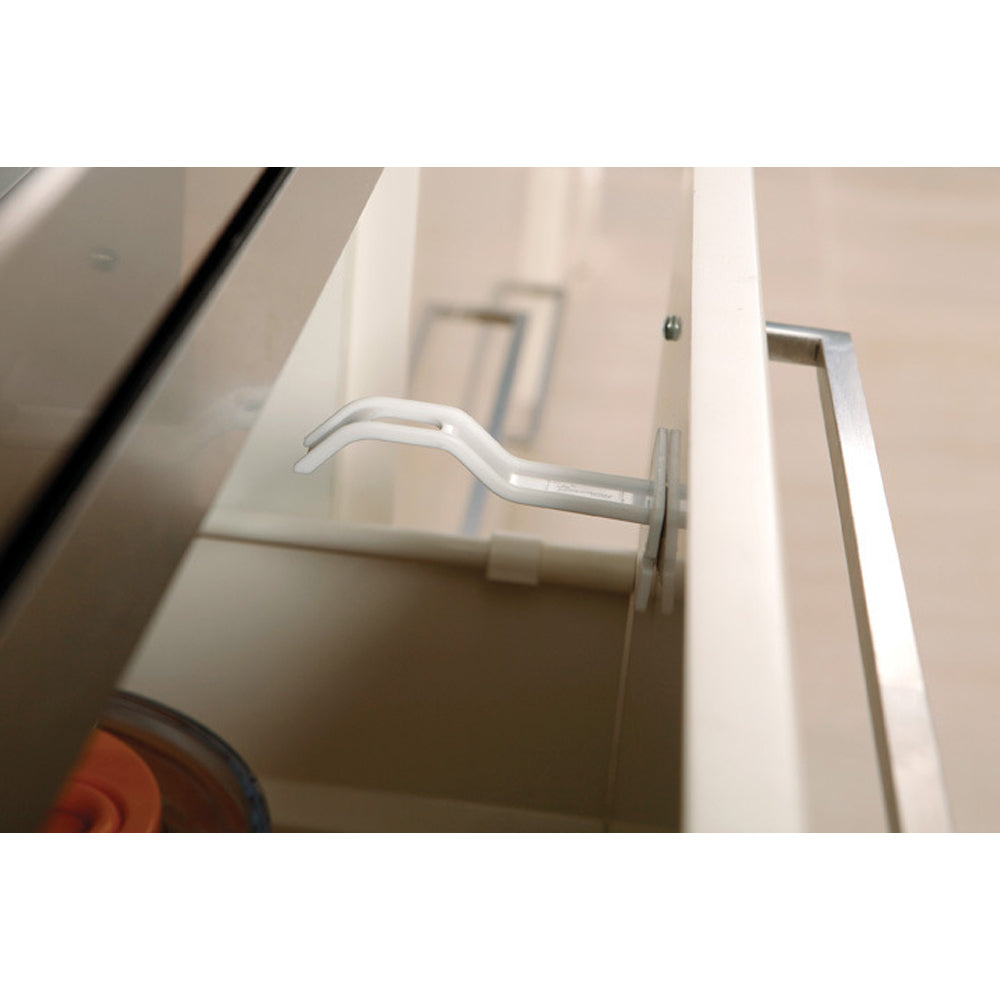 Dreambaby 10cm Dual-Action Adhesive Double Lock For Drawers/Cupboards White (2 Pieces) — image 2