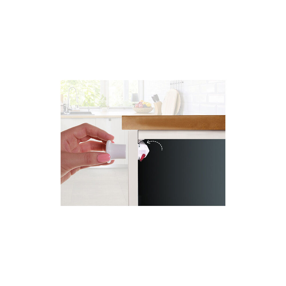 Dreambaby Magnetic Child/Baby Proof Cabinet/Drawer Safety Lock 4 Locks w/ 1 Key — image 3