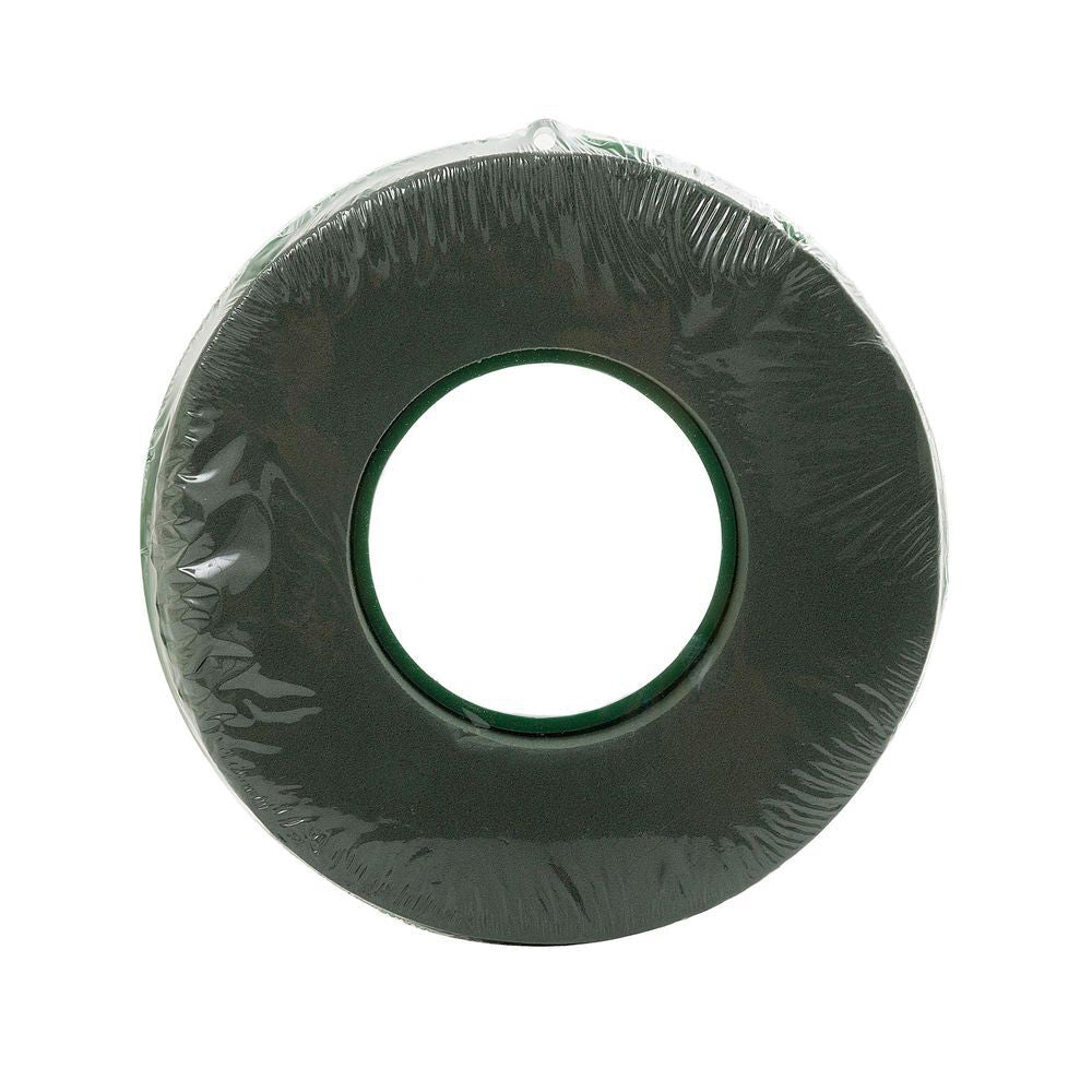 Belle Foam Wet Ring Round 20cm Floral Party Decor Spherical Accessory Green