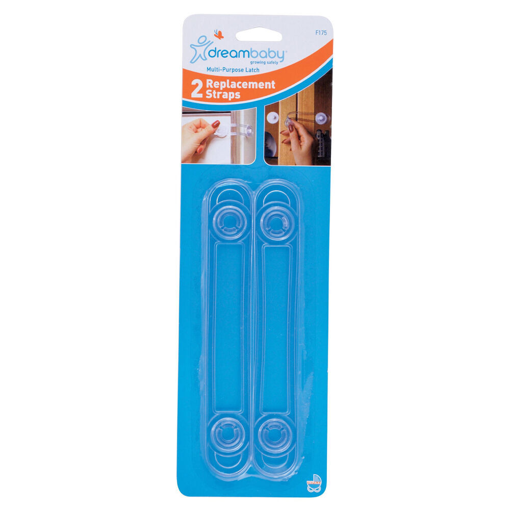 Dreambaby Multi-Purpose Latches Replacement Straps Child Cabinet Lock (2 Pieces)