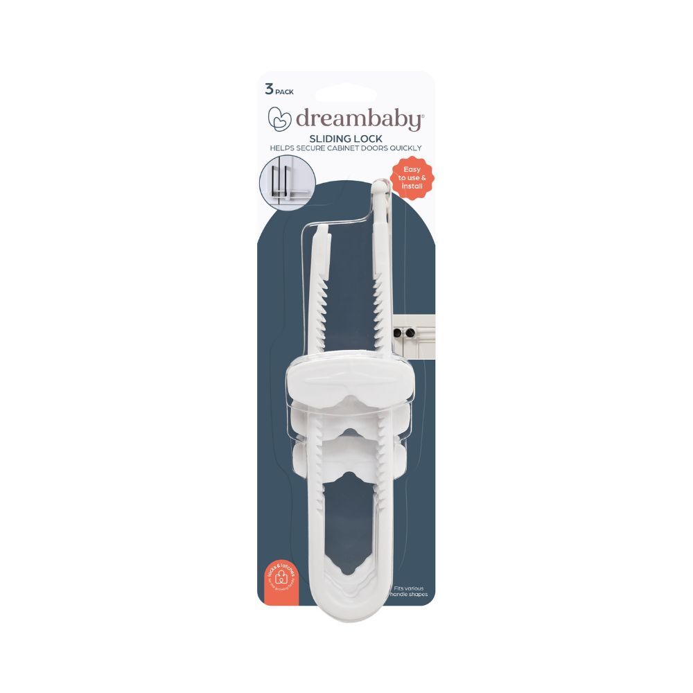 Dreambaby Furniture Cabinet D-Shaped Handle Baby/Kids Safety Sliding Locks (6 Pack) — image 7
