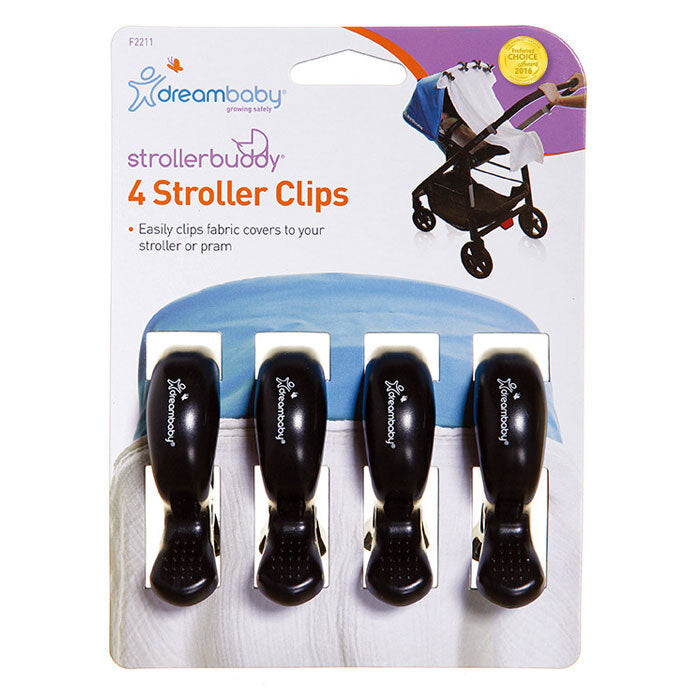 Dreambaby Strollerbuddy 7.5cm Clip/Pegs Hooks Accessories For Stroller/Pram (4 Pieces) — image 3